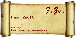 Faur Zsolt névjegykártya