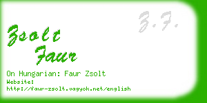 zsolt faur business card